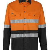 JB's Hi Vis (D+N) L/S Stretch Work Shirt